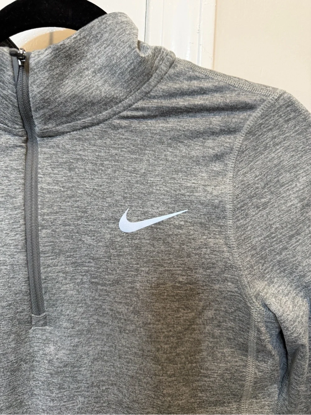 Nike Gray Women's Half-Zip Athletic Pullover